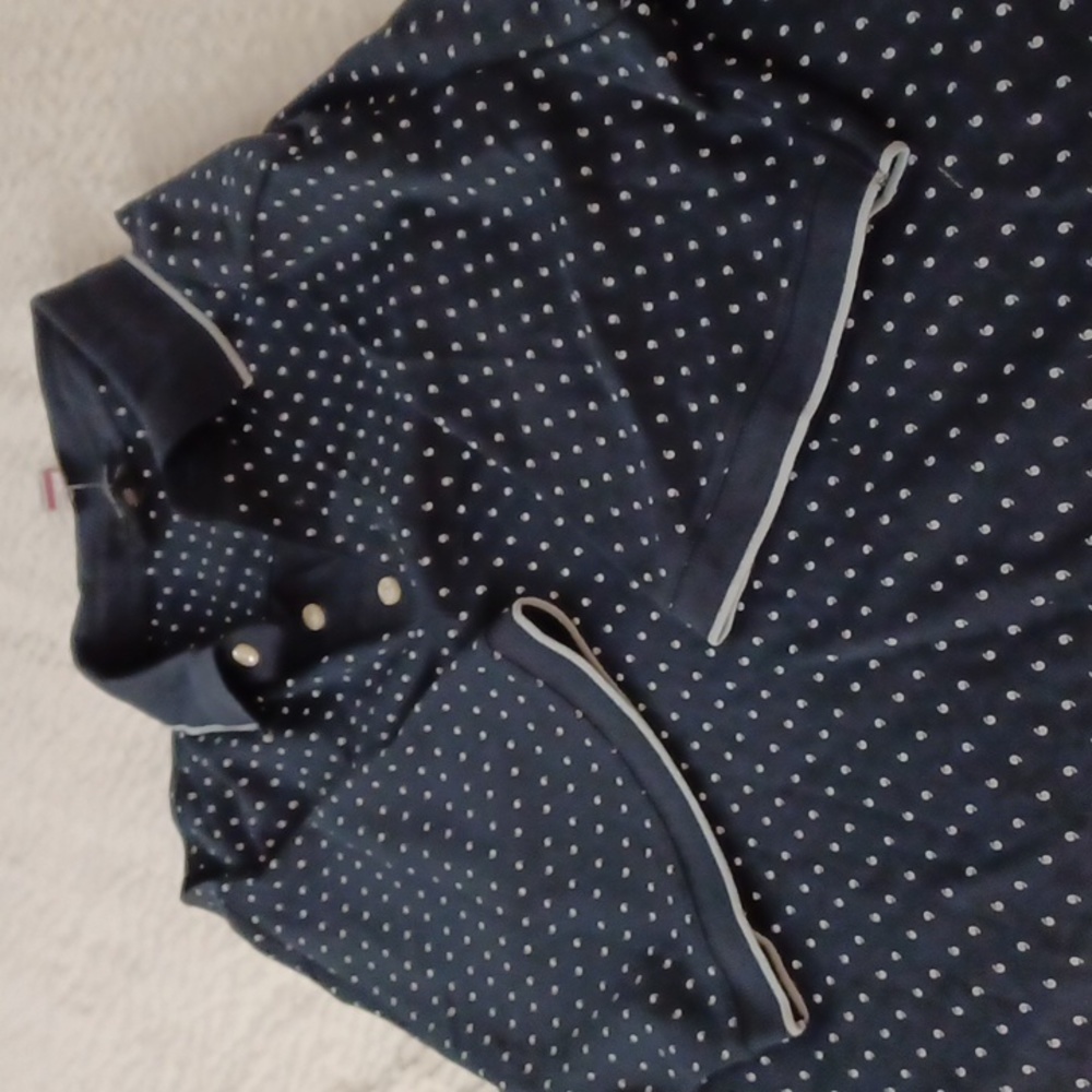 Lands End Navy Polo XXL Supima Cotton - Picture 5 of 11